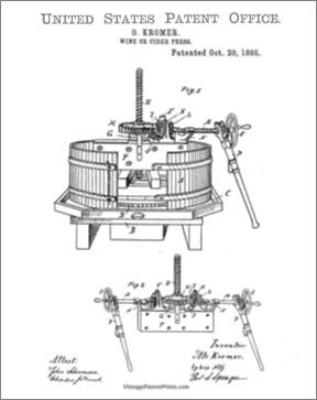 wine press patent image